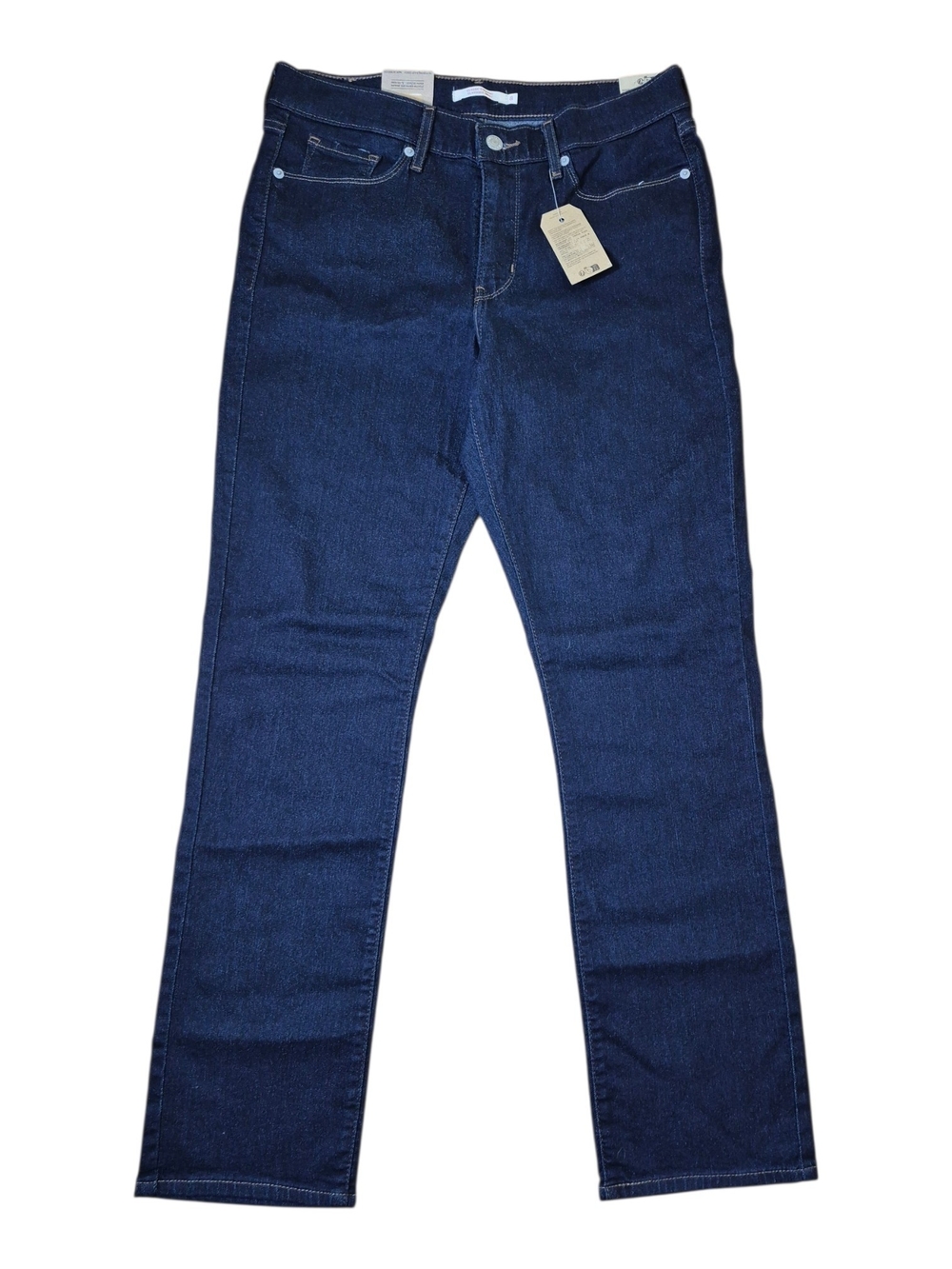 Levi’s Classic Straight Mid Rise Jeans 8M Dark Indigo Stellar Stretch NWT 29x30